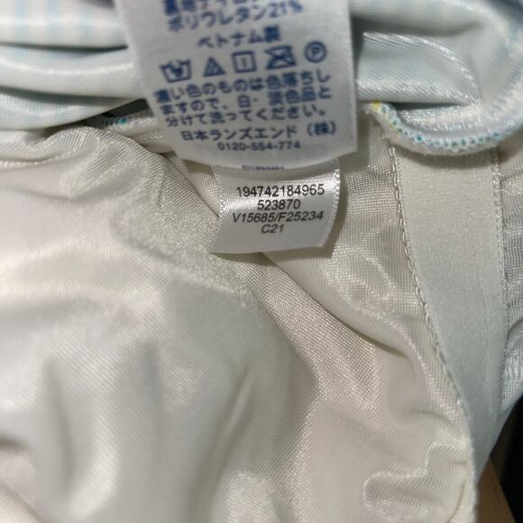 Lands' End One Piece Swimsuit Seersucker Nautical - Picture 11 of 12